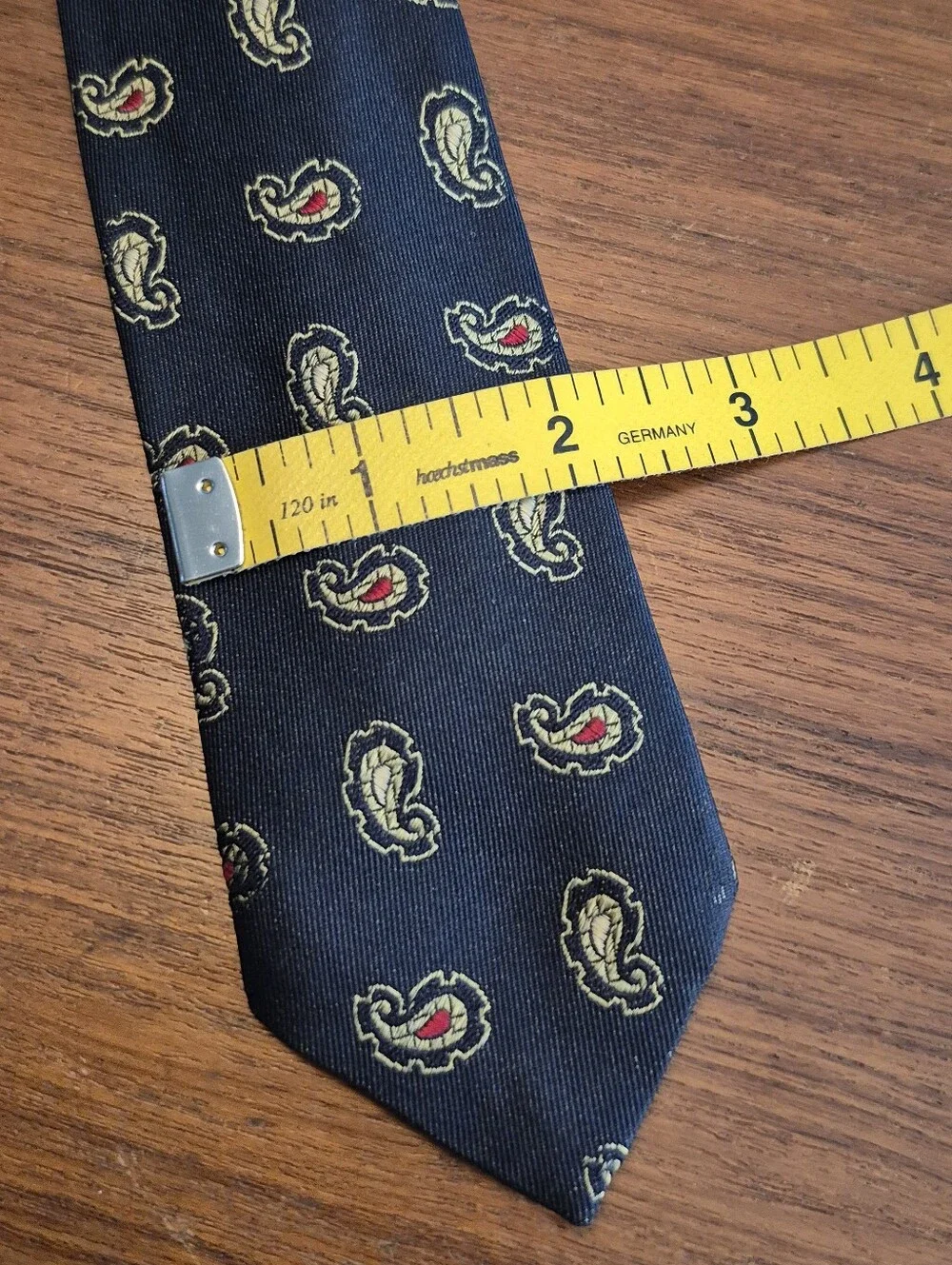 Vintage 60s Narrow Navy Paisley Tie